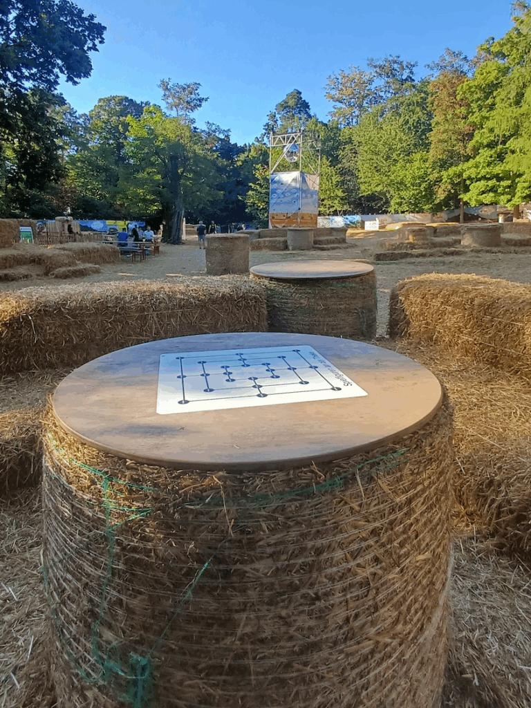 Bsp. Rundballen Tischplatte